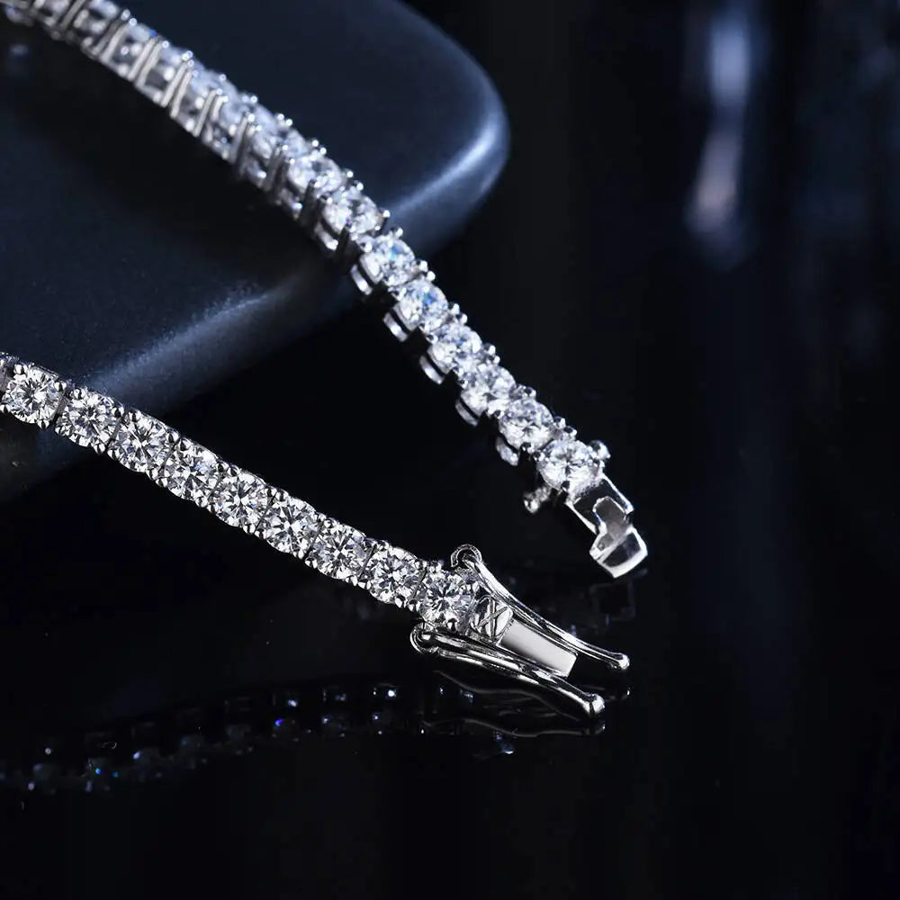 Moissanite Tennis Bracelet – 925 Sterling Silver