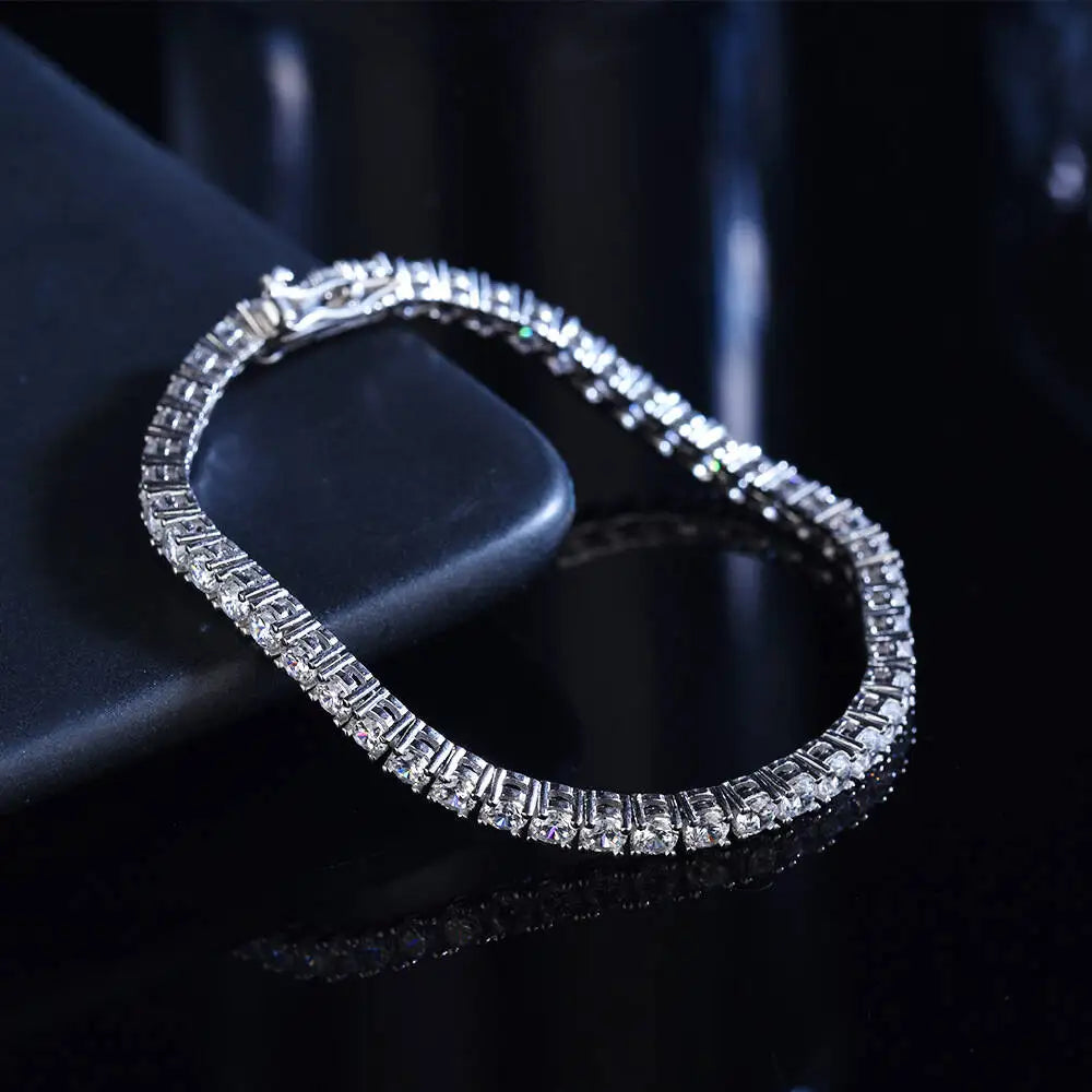 Moissanite Tennis Bracelet – 925 Sterling Silver