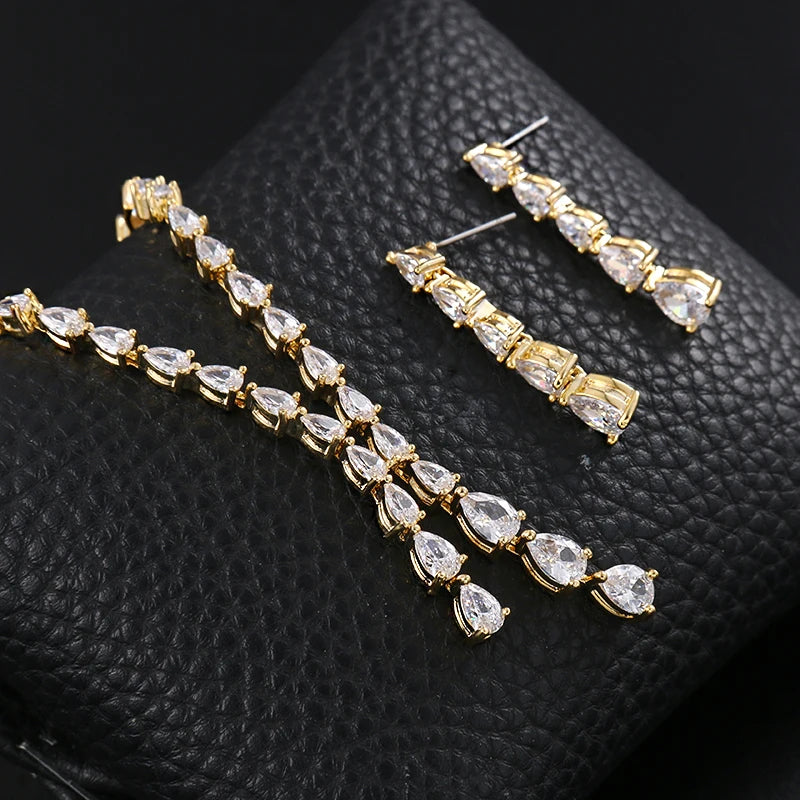 Teardrop Necklace & Earrings Set