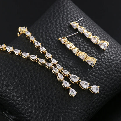 Teardrop Necklace & Earrings Set