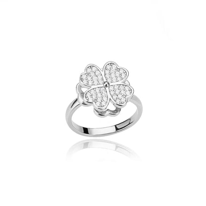 Four-Leaf Clover Spinner Ring