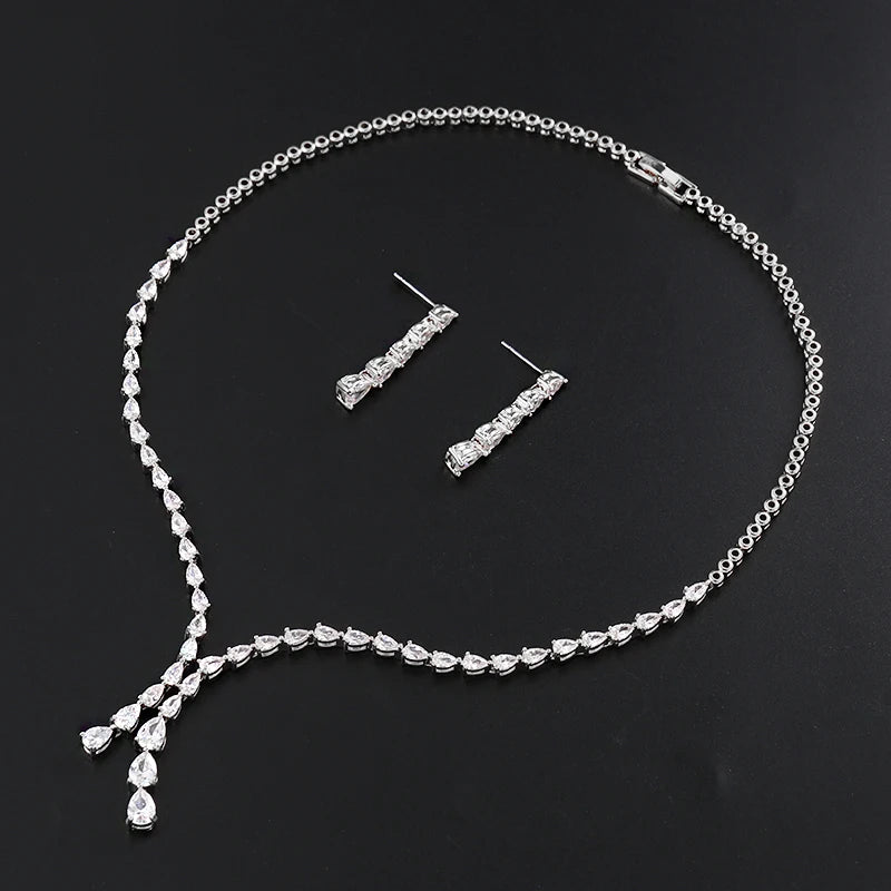 Teardrop Necklace & Earrings Set