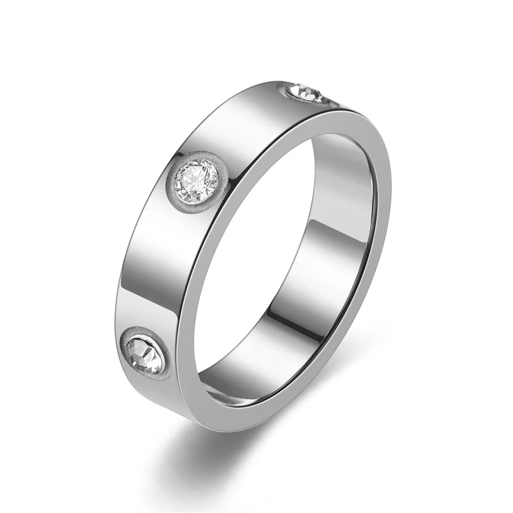 Gold-Plated Stainless Steel Cross Men's Ring