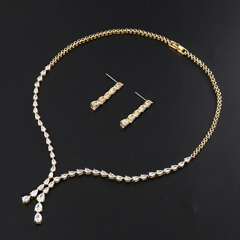 Teardrop Necklace & Earrings Set