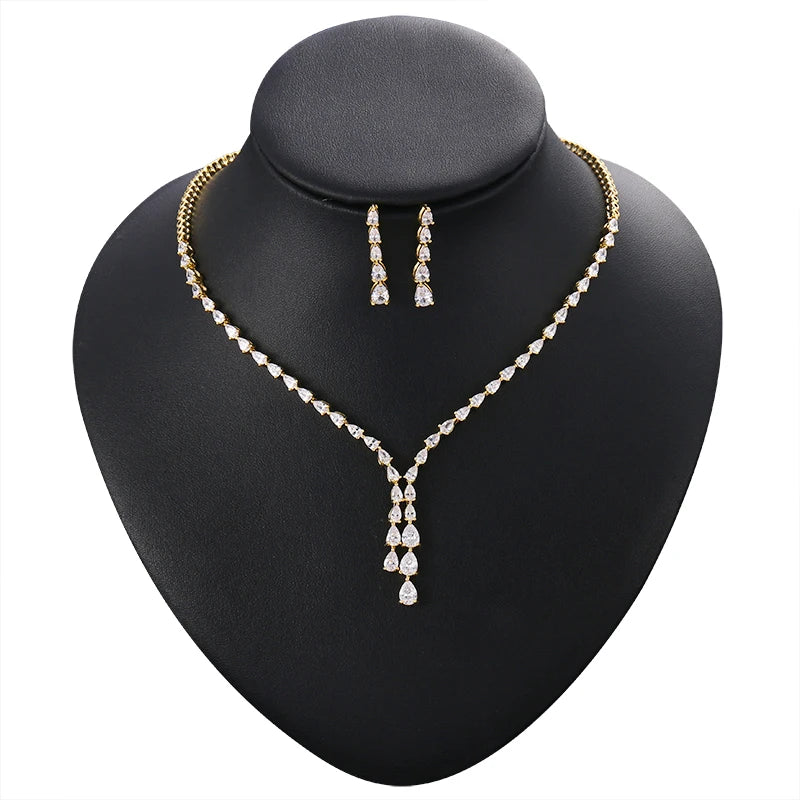 Teardrop Necklace & Earrings Set