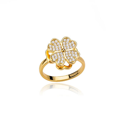 Four-Leaf Clover Spinner Ring