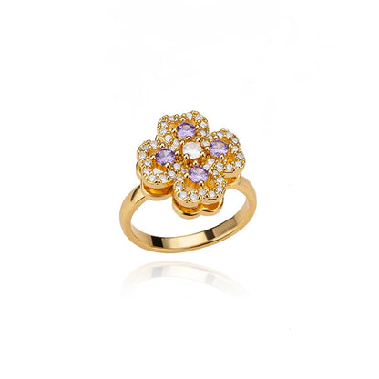 Four-Leaf Clover Spinner Ring