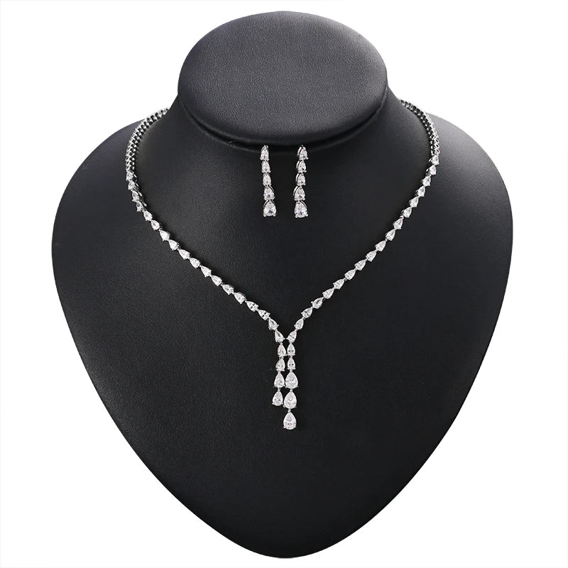 Teardrop Necklace & Earrings Set