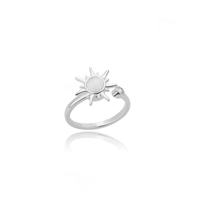 Women's Sun Pendant Spinner Ring
