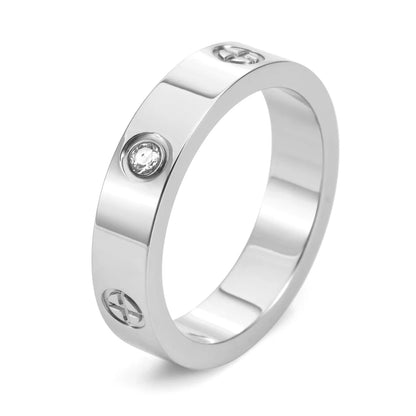 Gold-Plated Stainless Steel Cross Men's Ring