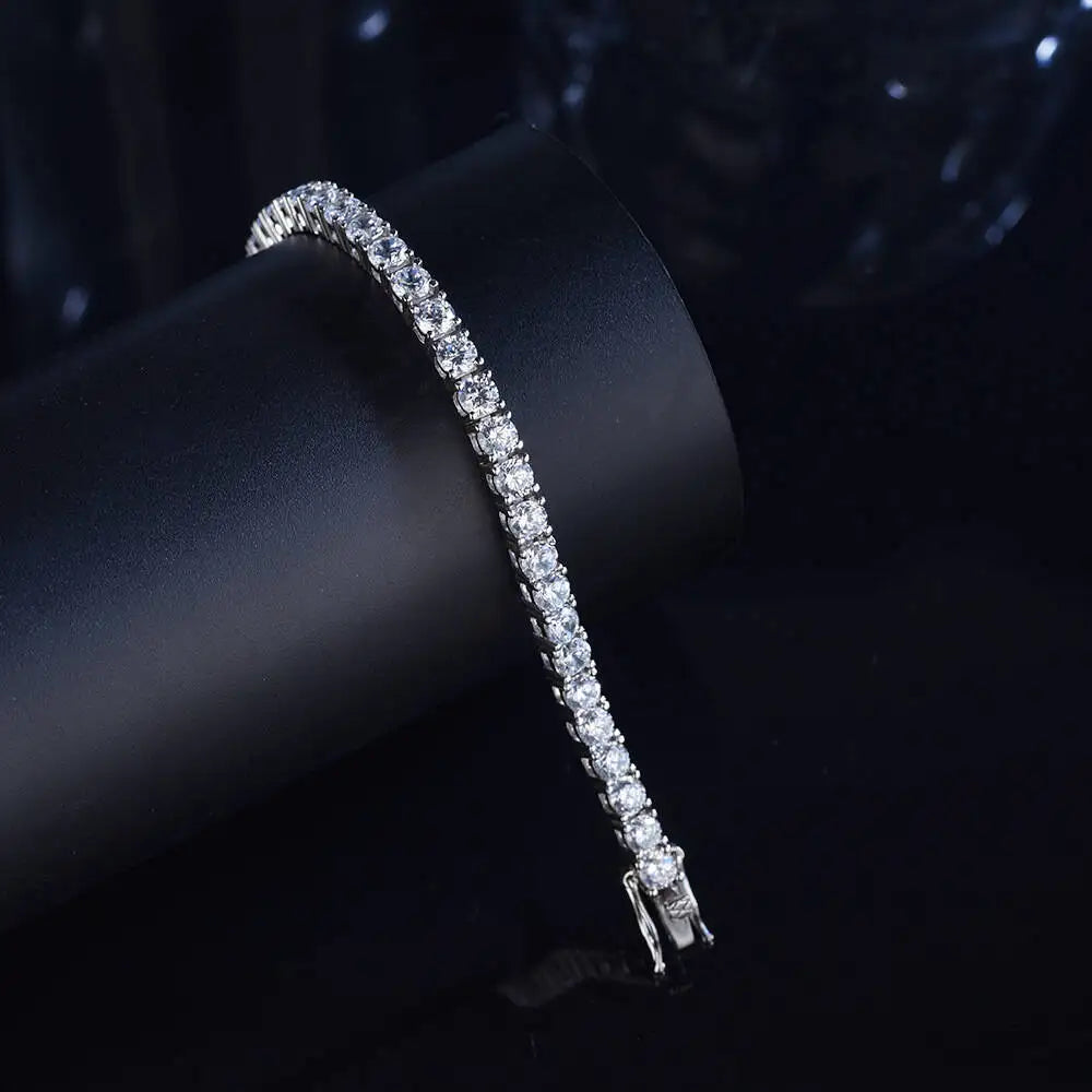 Moissanite Tennis Bracelet – 925 Sterling Silver