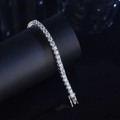 Moissanite Tennis Bracelet – 925 Sterling Silver
